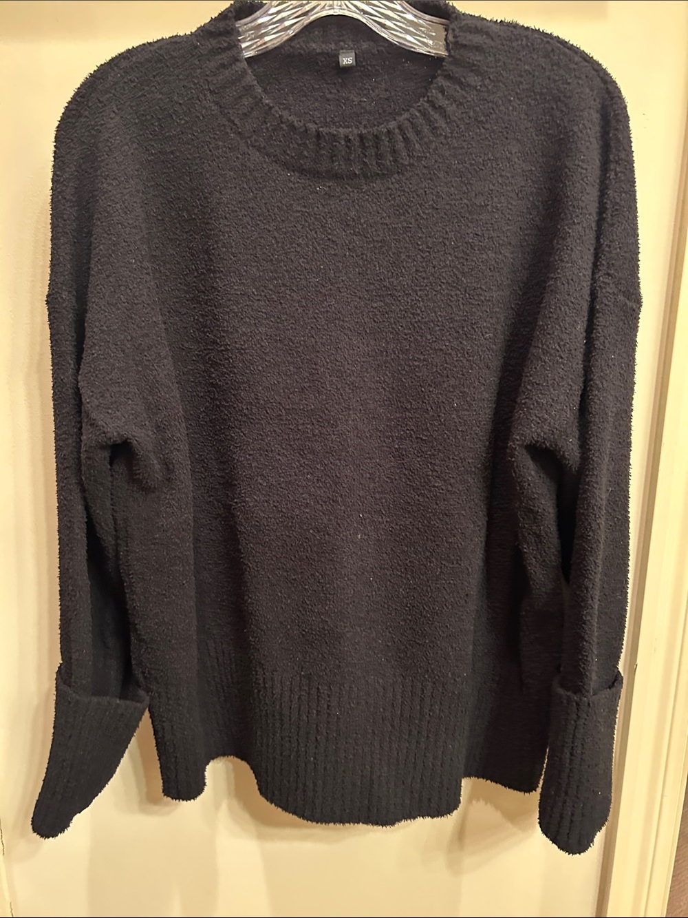 Amazon Black Cozy Crewneck Sweater